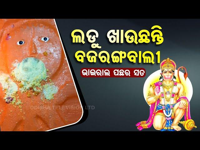 Special Story |  Viral Video | In this temple, Lord Hanuman eats ladoos | OTV