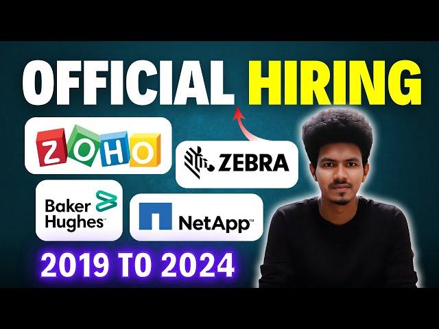 Netapp | Zebra | Baker hughes | Zoho off campus drive 2019 to 2024 | Sharmilan Vipokan