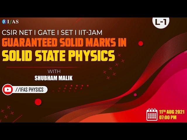 Guaranteed Marks in Solid State Physics for CSIR NET | GATE | SET | IIT JAM