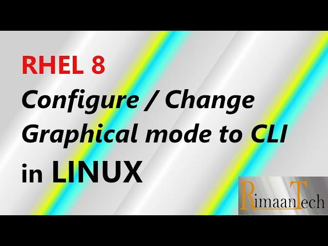 How to change GUI mode to CLI mode / RHCSA Exam / Install graphical interface in linux