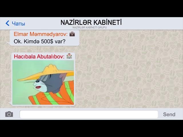 Nazirlər kabinetinin WhatsApp yazışması