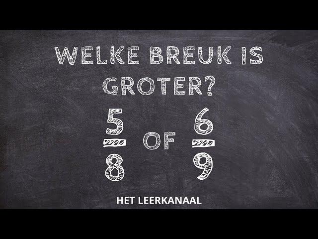 Breuken Vergelijken I Welke Breuk is Groter? I Gelijknamig maken