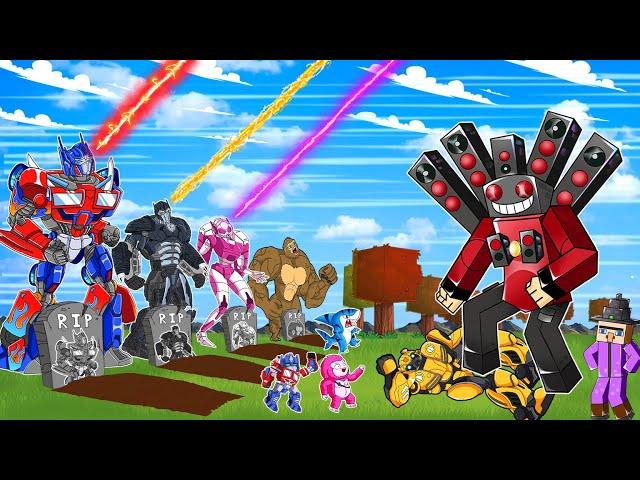 NEW TRANSFORMER ROBOT CARTOON 2D: Arcee Die - TV Mine, Skibidi, Optimus Primal, Satisfying Bumblebee