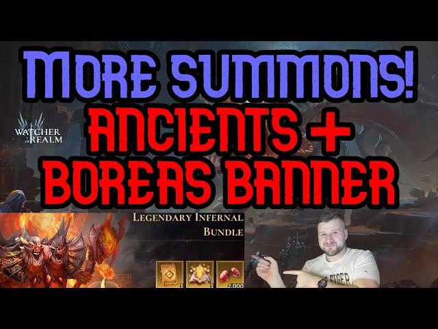 Infernal Bundle Summon + More Ancient Summons Rare Summons AND Divine Summons! - Watcher of Realms