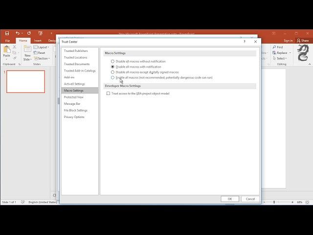 How to Enable or Disable Macros in PowerPoint