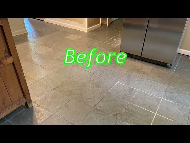 Slate floor cleaning & sealing in Germantown, TN by RotoClean