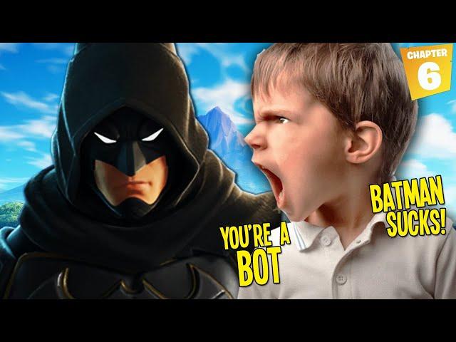 ANGRIEST NOOB EVER GETS TROLLED w/ *NEW* "NINJA KNIGHT BATMAN" SKIN on Fortnite (Fortnite Trolling)