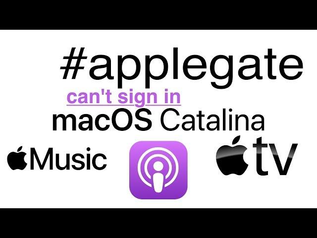 New #applegate: impossible to sign in to Apple Music, Apple TV and Podcasts on Mac