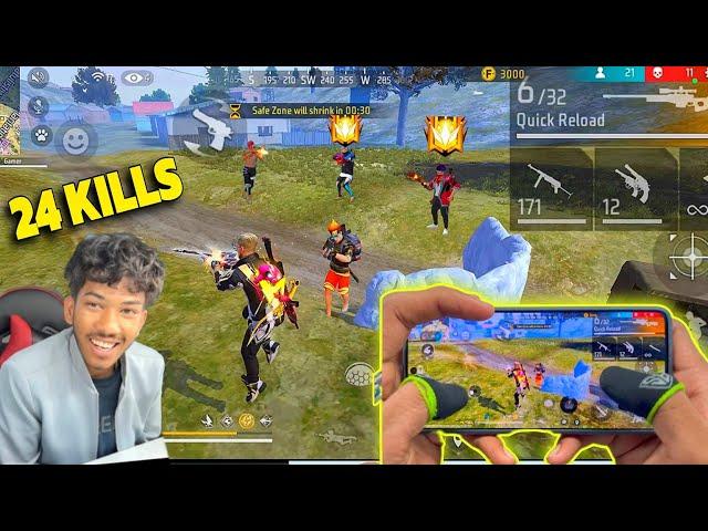 3 finger free fire handcam gameplay in poco 6 pro 8300 ultra Prosecser 120hz display 4k screen 60fps