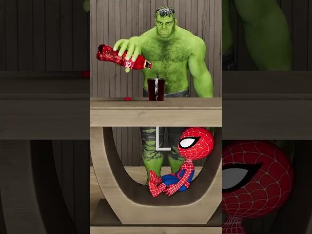 HULK vs SPIDER MAN | Spider man drink | Marvel Animation  #funny