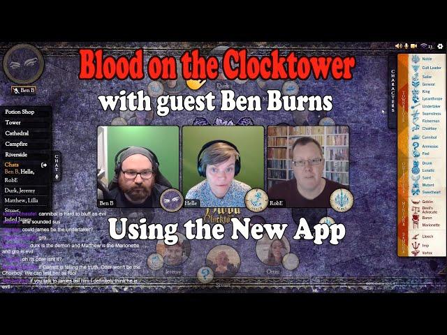 Blood on the Clocktower, with guest Ben Burns - playing with the new app