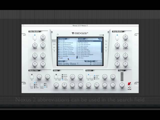 reFX Nexus² Micro-Tutorial - how to use the preset browser in Nexus