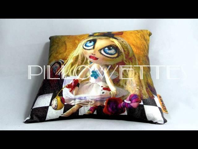 Wondering Alice Mini Art Cushions - Alice In Wonderland Fan Art