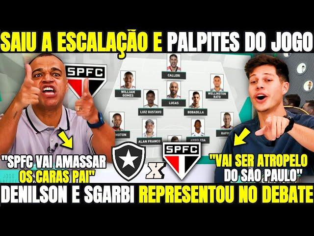 JOGO ABERTO! DENILSON E SGARBI REPRESENTARAM O SPFC NO DEBATE! ESCALAÇÃO E PALPITES NOTICIAS DO SPFC