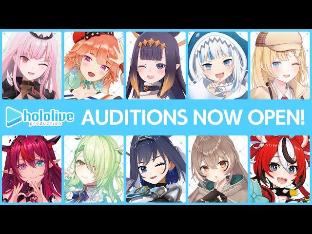 hololive English VTuber Auditions Now Open!