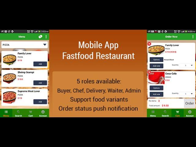 Restaurant Fastfood iOS App Source Code for Sale - sellmyapp.com