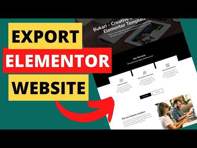 How to Export Elementor Template Kit | WordPress Elementor Tutorial