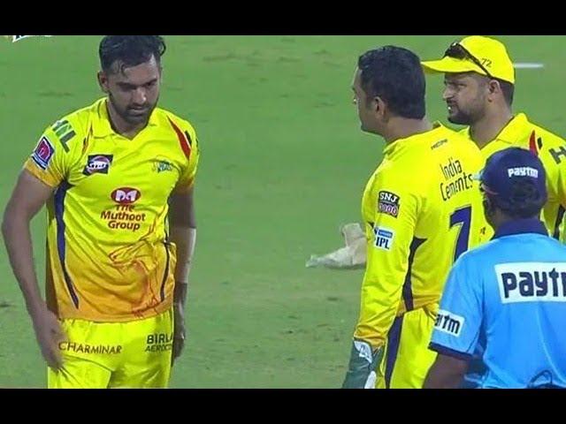 Chahar's reaction to Dhoni scolding him is priceless