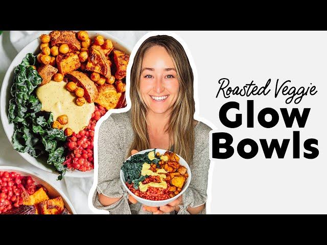 Roasted Veggie Glow Bowls (With Copycat Cafe Yumm Sauce)