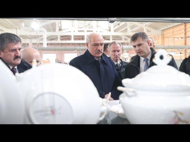 Лукашенко посетил Добрушский фарфоровый завод