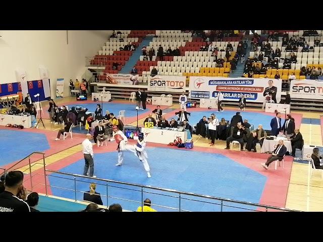 2020 BÜYÜKLER TÜRKİYE TAEKWONDO ŞAMPİYONASI 80KG HASANCAN LAZOĞLU (ANKARA)-YUNUS SARI (ANKARA)