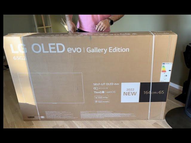 2022 LG OLED G2 65" unboxing and wall mounting