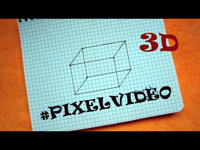 How To Draw 3D Rectangular parallelepiped #pixelvideo