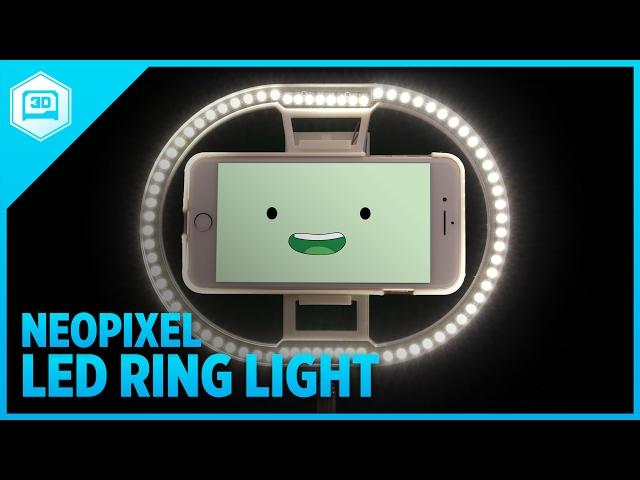 3D Printed NeoPixel LED Ring Light