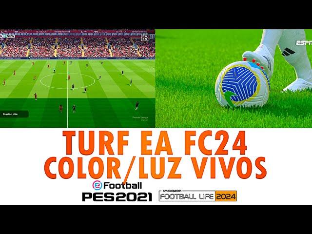 TURF EA FC24 PARA PES2021 & FL24 / SIDER #pes2021 #pes2020 #efootball #mod #2024 #futbol #4k #2k