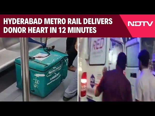 Hyderabad News | Hyderabad Metro Green Corridor Delivers Donor Heart In 12 Minutes, Saves Life