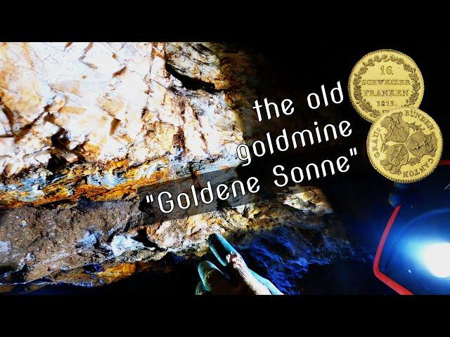 The old goldmine "Goldene Sonne" at the Calanda (Switzerland)