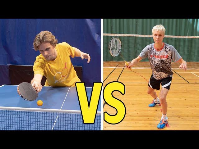 Pongfinity vs. Pro Badminton Players