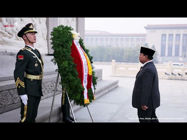 Presiden Prabowo Kunjungi Monumen Pahlawan Rakyat, Beijing, 9 November 2024