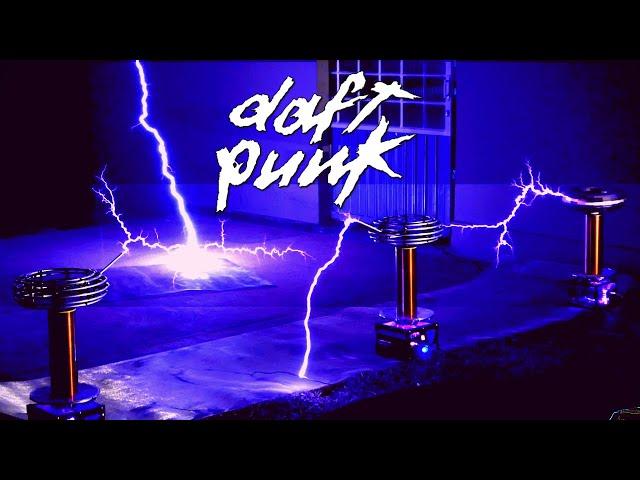 DAFT PUNK - Get Lucky on TESLA COIL QUARTET