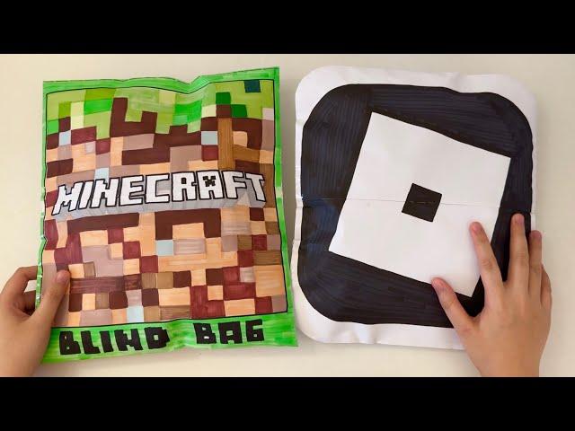 [paper diy🩶] ROBLOX and MINECRAFT Blind Bags unboxing! | asmr