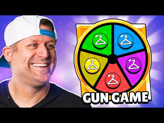 RARITY GUN GAME, BUT RANDOM WHEEL CHOOSES OUR BRAWLERS!