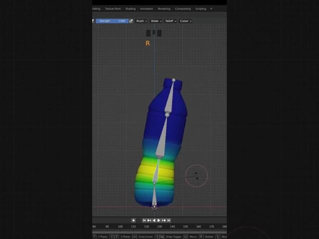 How to rig a bottle in few seconds blender tutorial for animation #animation #rig #rigging #bottle