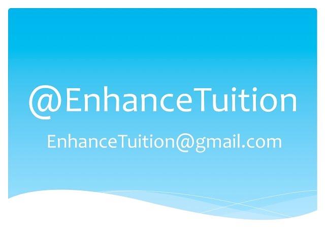 Welcome to Enhance Tuition!