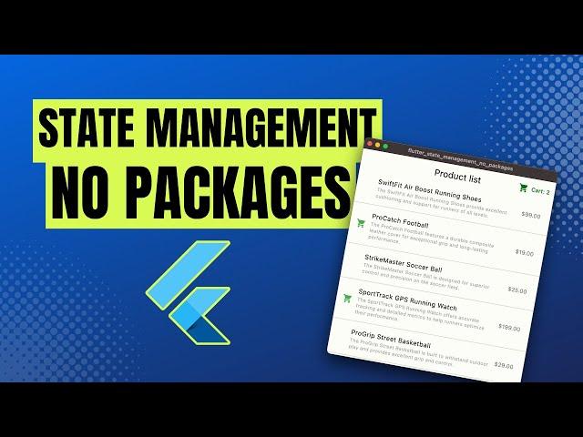 Flutter State Management WITHOUT external packages (ChangeNotifier, InheritedWidget and more)