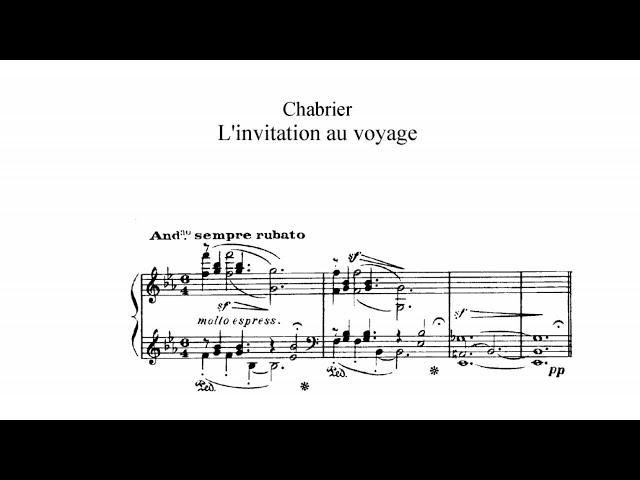 Emmanuel Chabrier: L'invitation au voyage (1870)