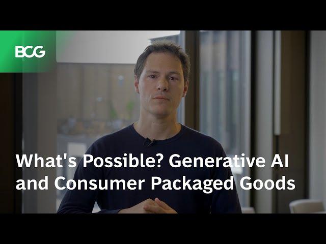 What's Possible? Generative AI and Consumer Packaged Goods