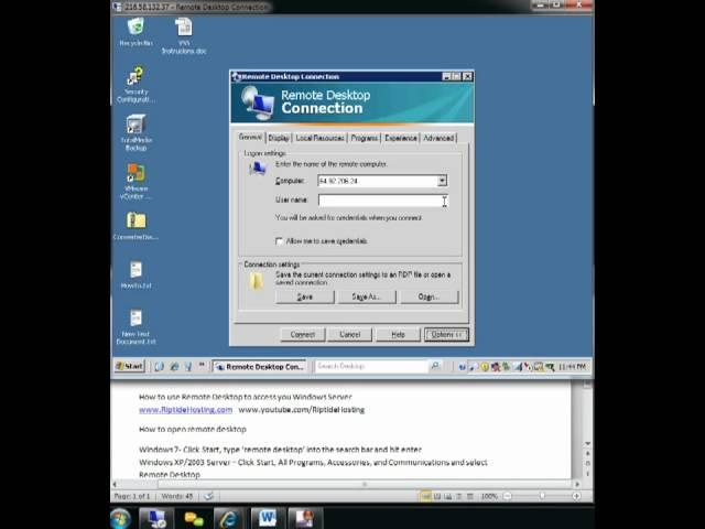 How to use Remote Desktop to access a windows server - Terminal Services - RiptideHosting.com