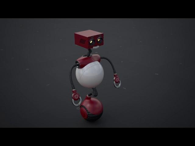 Animated robot character.