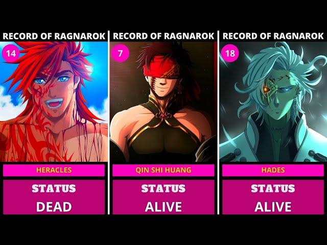 RECORD OF RAGNAROK DEAD AND ALIVE CHARACTERS LISTS