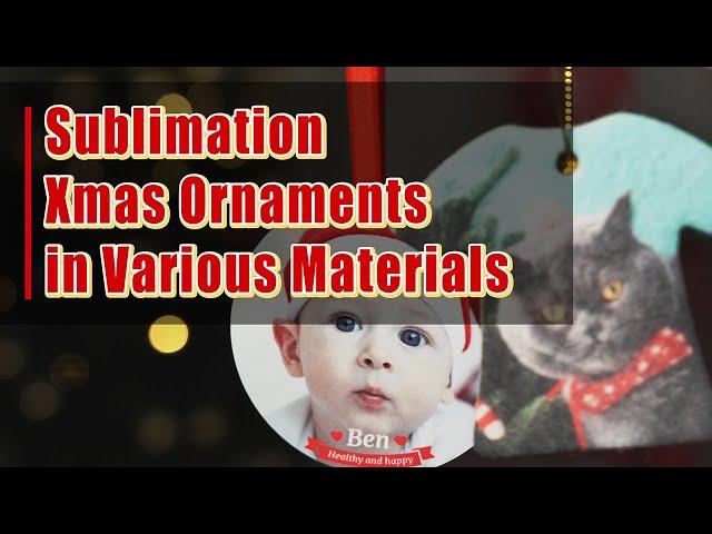 Sublimation Christmas Ornament Blanks, SUN-FLY Sublimation