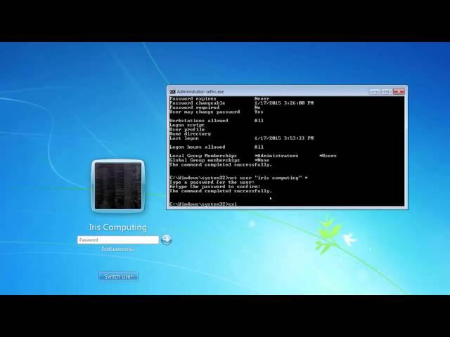 Remove Windows accounts or change PC administrator passwords using command prompt. Windows 7,8 & 10