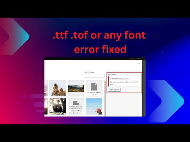 How to Fix Font File Upload Error in WordPress (Step-by-Step Guide)