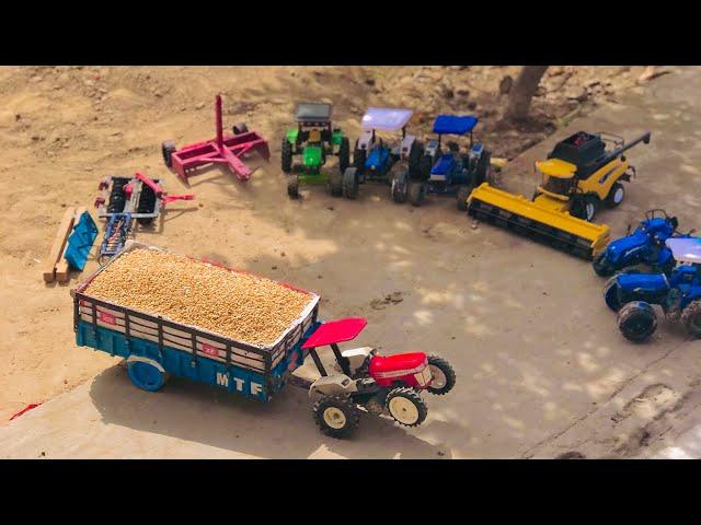 Swaraj 963 tractor full loaded trolley overloaded