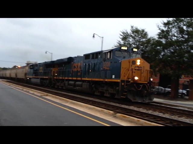 CSXT G651-05 ES44AH leading a chugging CW46AH #695 and killer hornaction Fayetteville, NC