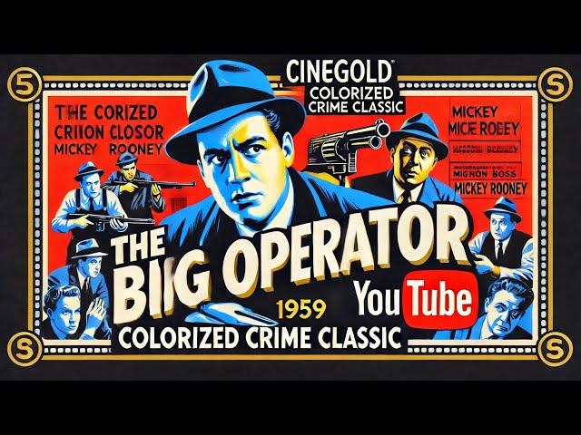 The Big Operator (1959) | Colorized Classic Crime Drama with Mickey Rooney | Rare Noir Thriller